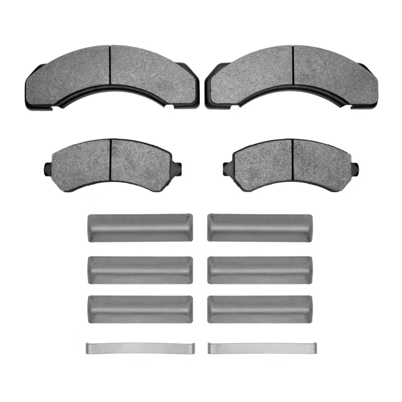 Chevrolet C3500 Brake Pads - Front + Rear - R1 Concepts - Semi Met - `95-`00